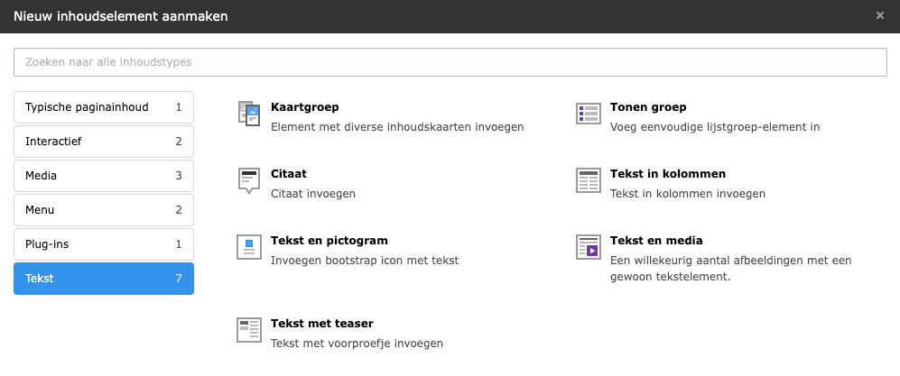 Pagina eigenschappen
